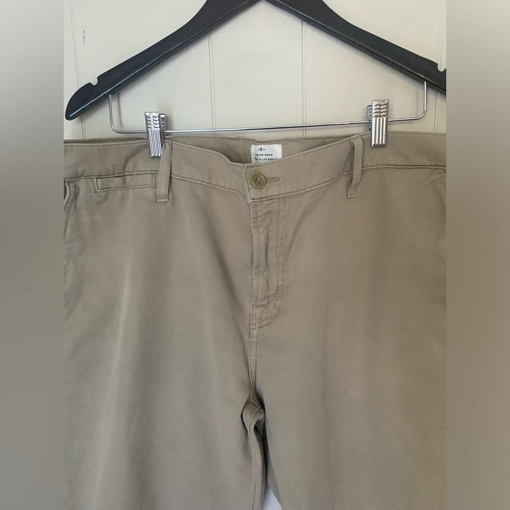 7 For All Mankind Performance Luxe Tan Neutral Pants - Picture 3 of 8